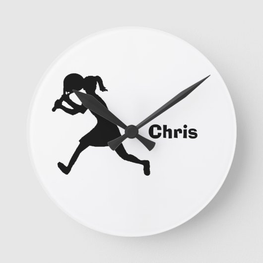 Personalized Tennis Clock ラウンド壁時計 (正面)