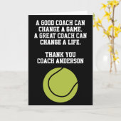 Personalized Tennis Coach From Team Players Sports カード (黄色い花)