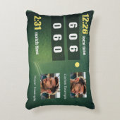 Personalized Tennis Match Scoreboard アクセントクッション (正面(垂直))