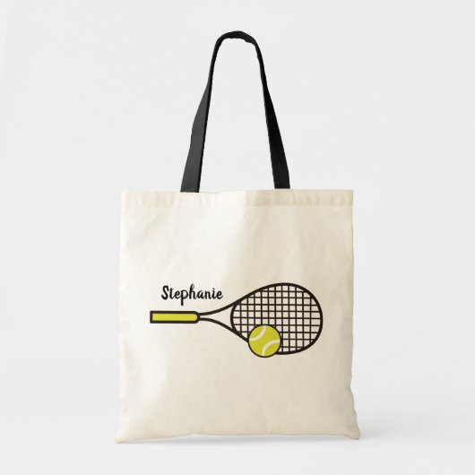 Personalized Tennis Racquet and Ball トートバッグ (正面)