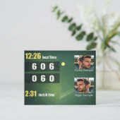 Personalized Tennis Scoreboard – Custom Match ポストカード (スタンド正面)