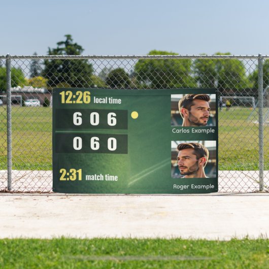 Personalized Tennis Scoreboard – Custom Match 横断幕 (インサイチュ)