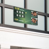 Personalized Tennis Scoreboard – Custom Match 横断幕 (ビルの外側)