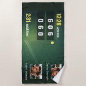 Personalized Tennis Scoreboard Match Result ビーチタオル (正面)