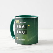 Personalized Tennis Scoreboard Match Result マグカップ (正面左)