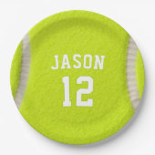 Personalized Tennis with Name & Age ペーパープレート (正面)