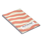 Personalized Terra Cotta and Cream Wave Patterned ノートブック (右側)