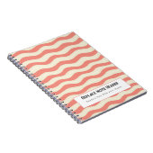 Personalized Terra Cotta and Cream Wave Patterned ノートブック (右側)
