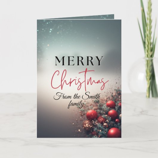 Personalized, Text and Picture Christmas Card シーズンカード (正面)