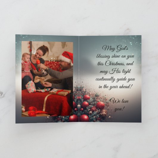 Personalized, Text and Picture Christmas Card シーズンカード (内部)