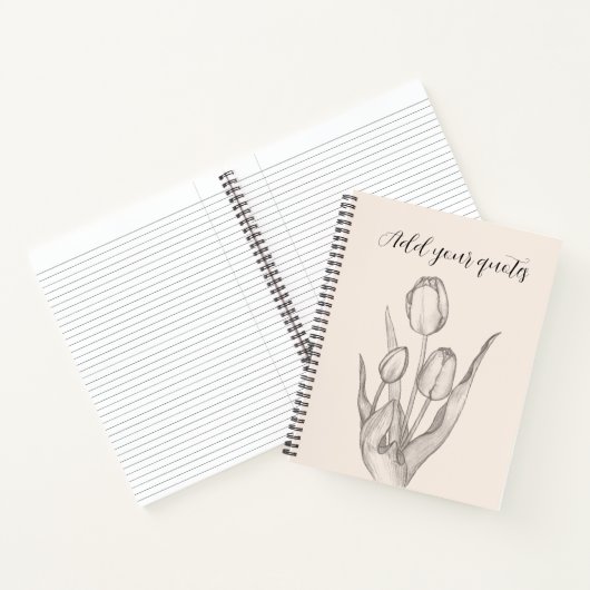 Personalized Text Journal, Name & Message Notebook ノートブック (内部)