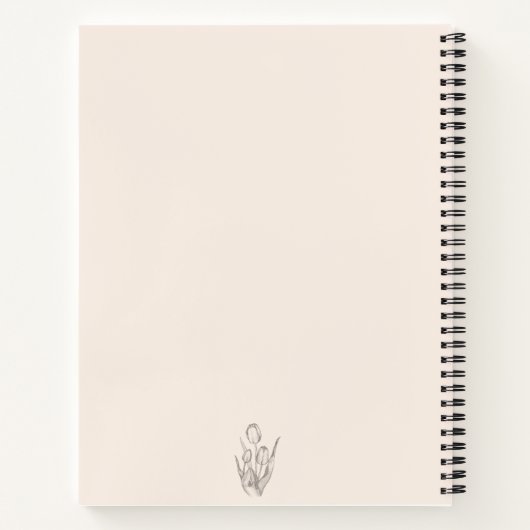 Personalized Text Journal, Name & Message Notebook ノートブック (裏面)