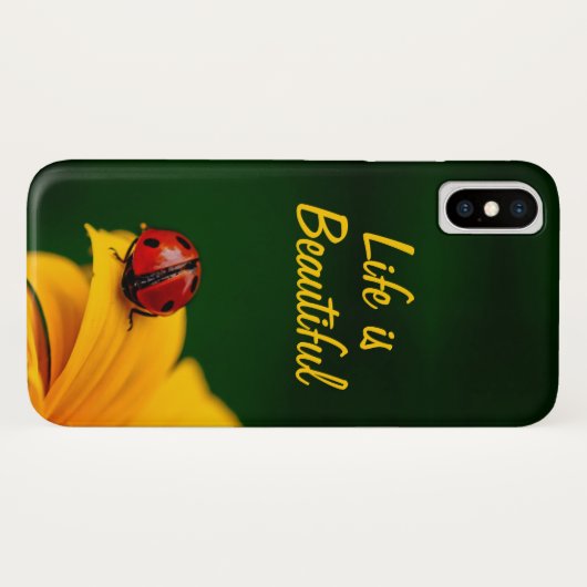 Personalized Text with Ladybug and Sunflower Case-Mate iPhoneケース (裏面(横))