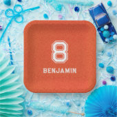 Personalized textured Basketball  ペーパープレート (パーティー)