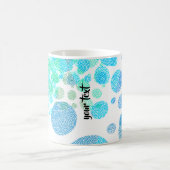 Personalized Textured Polka Dot コーヒーマグカップ (中央)