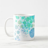 Personalized Textured Polka Dot コーヒーマグカップ (左)