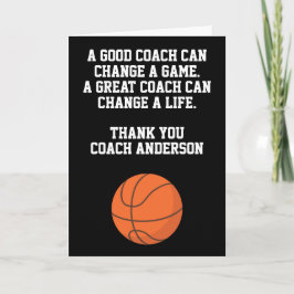 Personalized Thank You Basketball Coach From Team カード