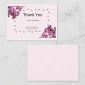 Personalized Thank You Card | Cherry Blossom Flora ノートカード (正面/裏面)