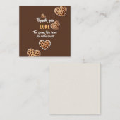 Personalized Thank you cookie hearts design エンクロージャーカード (正面/裏面)