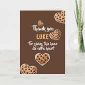 Personalized Thank you cookie hearts design サンキューカード (正面)