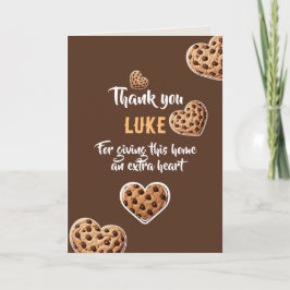 Personalized Thank you cookie hearts design サンキューカード