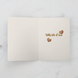 Personalized Thank you cookie hearts design サンキューカード