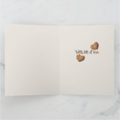 Personalized Thank you cookie hearts design サンキューカード (内部)