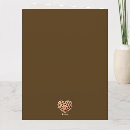 Personalized Thank you cookie hearts design サンキューカード (裏面)