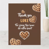 Personalized Thank you cookie hearts design サンキューカード (正面)