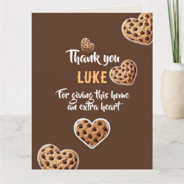 Personalized Thank you cookie hearts design サンキューカード