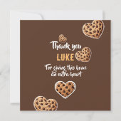 Personalized Thank you cookie hearts design サンキューカード (正面)