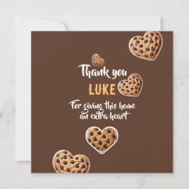Personalized Thank you cookie hearts design サンキューカード