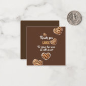 Personalized Thank you cookie hearts design ノートカード (正面/裏面インサイチュ)