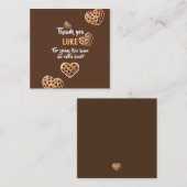 Personalized Thank you cookie hearts design ノートカード (正面/裏面)