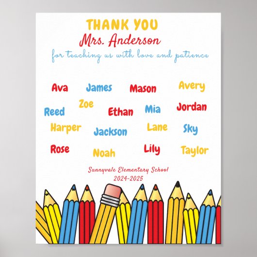 Personalized thank you gift for the teacher  ポスター (正面)