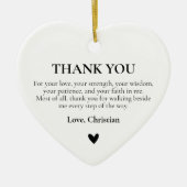 Personalized Thank You Ornament Gift for Dad & Mom セラミックオーナメント (正面)