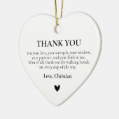 Personalized Thank You Ornament Gift for Dad & Mom セラミックオーナメント (左)