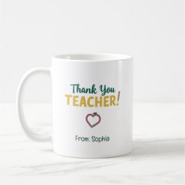 Personalized Thank You Teacher Gift From Student  コーヒーマグカップ