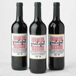 Personalized Thanksgiving Bottle Labels: Share the ワインラベル