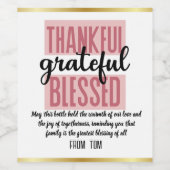 Personalized Thanksgiving Bottle Labels: Share the ワインラベル (シングルラベル)