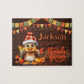 Personalized Thanksgiving Child Name Puzzle  ジグソーパズル (横)