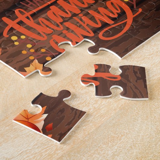 Personalized Thanksgiving Child Name Puzzle  ジグソーパズル (側面)