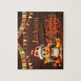 Personalized Thanksgiving Child Name Puzzle  ジグソーパズル