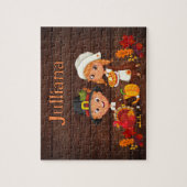 Personalized Thanksgiving Child Name Puzzle  ジグソーパズル (縦)