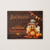 Personalized Thanksgiving Child Name Puzzle  ジグソーパズル (横)