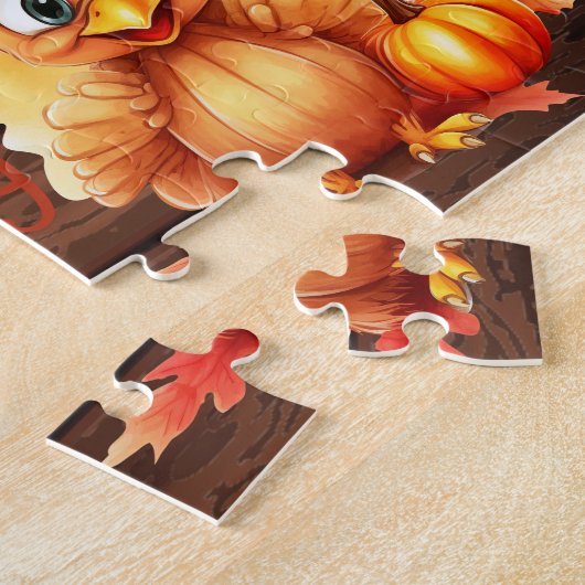 Personalized Thanksgiving Child Name Puzzle  ジグソーパズル (側面)