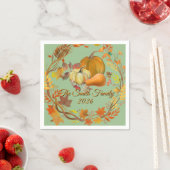 Personalized Thanksgiving Custom Autumn tabledecor スタンダードカクテルナプキン (インサイチュ)