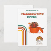 Personalized Thanksgiving Dinner  Invitation 招待状 (正面/裏面)
