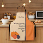 Personalized Thanksgiving Family Pumpkin Chef-ful エプロン