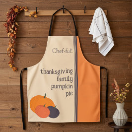 Personalized Thanksgiving Family Pumpkin Chef-ful エプロン